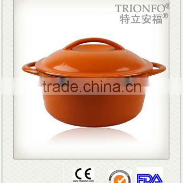 Multi Color die cast iron enamel coating pot