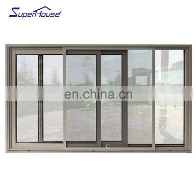 best selling Hot Sale  factory Outlet aluminium  alloy profile double glass sliding windows with fiberglass