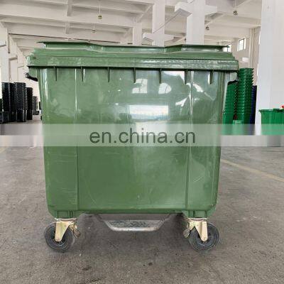 Outdoor Commercial Plastic Trash Can 1100 Liter Waste Bins