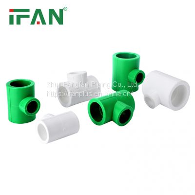 IFAN Hot Sale Polypropylene Material Green Plastic PPR Reduce Tee PPR Fittings