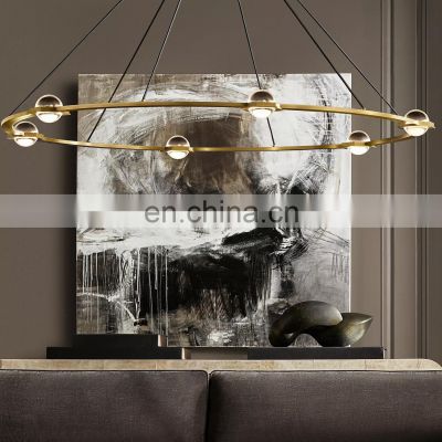 Hengzhi Custom Luxury Brass LED Lamp Crystal Orbs Light ECLATANT ROUND CHANDELIER 48\