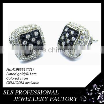 China jewelry supplier alibaba wholesale best selling 925 sterling silver jewelry screw back men's stud earring silver earring