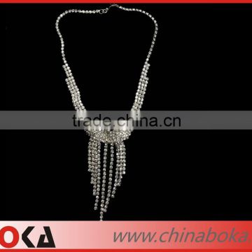 BOKA high quality luxurious crystal diamante neck trim, elegant rhinestone necklace for wedding dress