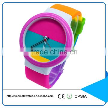 new design quartz watch for girls vogue watch with colorful silicone strap