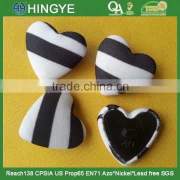 Heart Shape Fabric Covered Shank Button ---- F1504