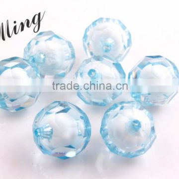 Aqua Color Chunky Acrylic Round Transparent Plastic Facted Beads in Beads 8mm to 20mm Stock ,Paypal Accept