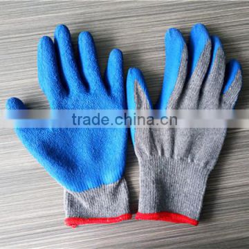 Latex coated cotton gloves with crinkle/bbq gloves