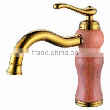 Modern style golden single handle wash basin taps