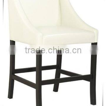 PU material wood frame ottoman chair with armrest- (DO-6049B)