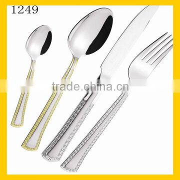 Wholesale stainless steel cutlery set wooden box packing
