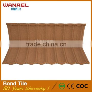 Wanael lightweight roofing materials colorful galvalume stone coated steel roofing tile