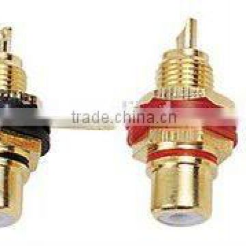 rca connector brass material gold plating