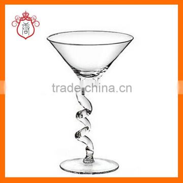 Hand blown twist stem cocktail glass,unique design martini glass                        
                                                Quality Choice