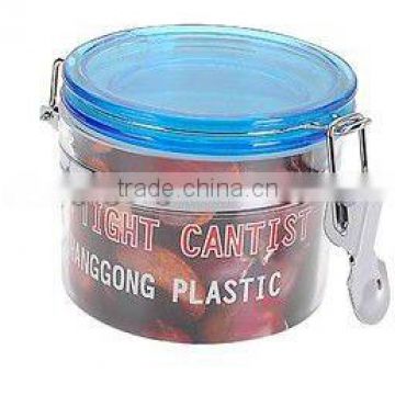 PS plastic round Airtight Canister