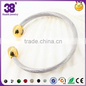 Factory in China gold fine cooper magnet bangle