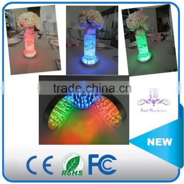 Decoration supply type 6 inch Round single color Table Centerpiece led moving light for wedding party