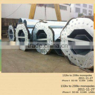 Hot sell 10-500kv hot dip galvanizing power pole