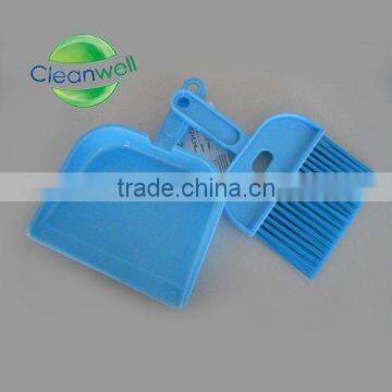 mini blue dustpan and brush