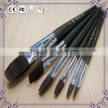 China art suppliers professional acrylic watercolor painting wood handle bristle hair artist paint brush set