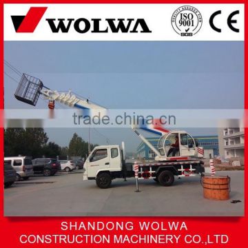 8 ton lifting weight pickup truck crane with double winch for sale