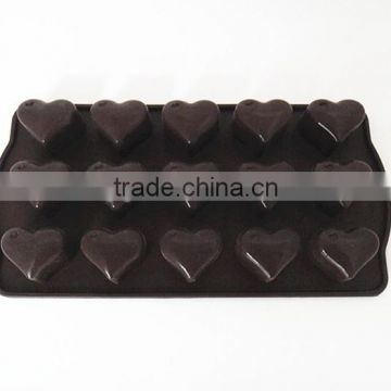 High quality heart shape 15 cavities silicone mould
