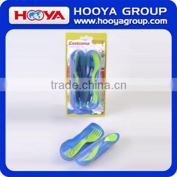 2013 New Design Plastic Fork and Spoon for Baby Girl