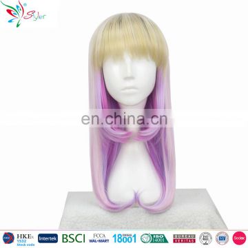 Styler Brand Wholesale doll wig products synthetic long purple cosplay hatsune wig
