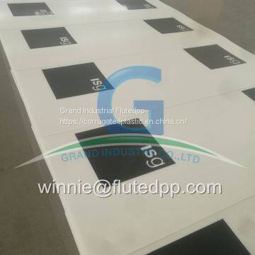 floor protection sheet with printing of company name or logo