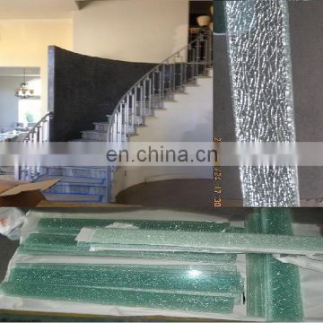 qingdao 5+5+5 broken laminated glass for railing decorative