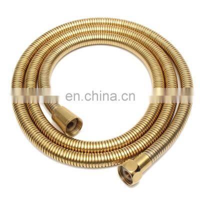 High Pressure gold flexible double lock shower hose