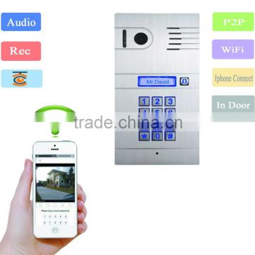 New Arrival Weather-resistant Wireless WiFi Video Door Phone with Online Video Intercom And Remote Unlock Via Android & IOS APP