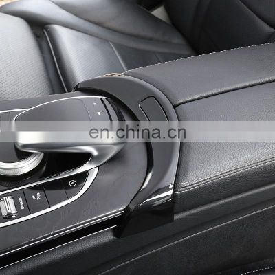 Autoaby Car Center Console Armrest Box Buttons Frame Decoration Sticker Trim for Mercedes Benz C Class W205 GLC X253 2015-2020