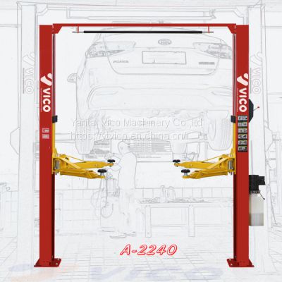 Hydraulic Car Lift Tyre Repair Machine 4.0 Tons Gantry Two Post One Side Manual Release Lifter 2 post Design # V-LZL-A-2240