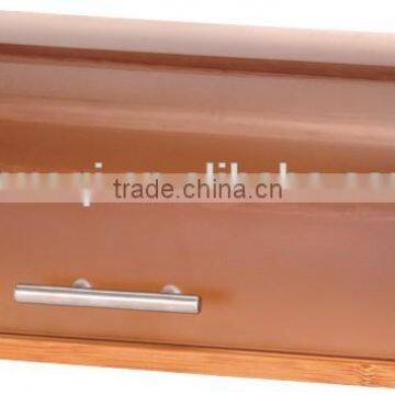 display wooden bread box bread bin bread case bread container