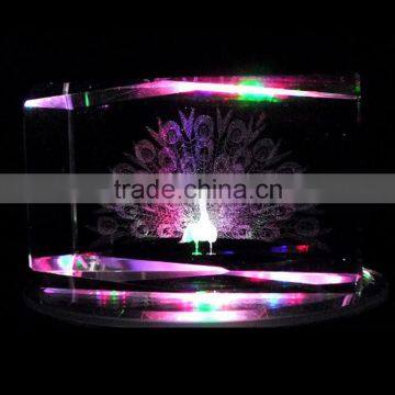 3d laser crystal cube promotional gift for company