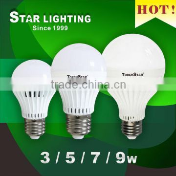 3w 5w 7w 9w PBT LED bulb lamp E27
