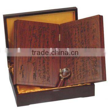 Wooden book with wooden box:BF09111