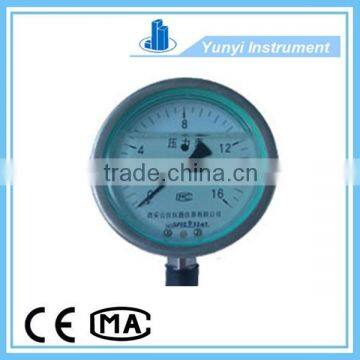 stainless steel shock-resistant pressure gauge with CE