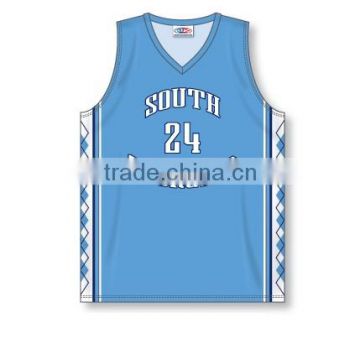 100% Polyester Custom Sublimated South Georgia V-Neck Basketball Jersey / Shirt