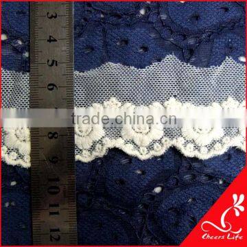 cheerslife cotton embroidery nylon mesh lace