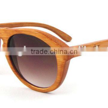 Handmade round frame bamboo sunglasses with box, wooden avaitor sunglasses.