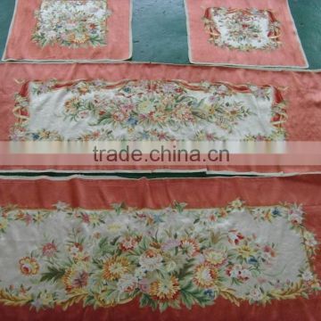 Polyester imitate hand made aubusson sofa cover set