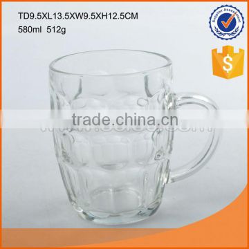 High quality round glass beer mug, glass beer cup with handle                        
                                                                                Supplier's Choice
