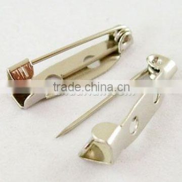 Iron Nickel Color Pin Backs, 20mm long, 5mm wide, 5mm thick(E035Y)