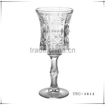 Crystal glass short stem goblet wine glass