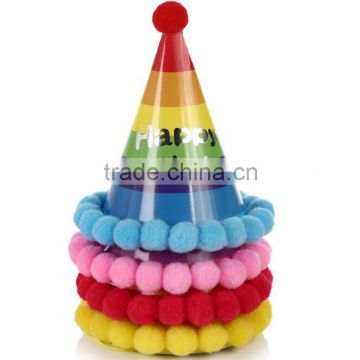 2016 wholesale kids birthday paper hat/cone hats