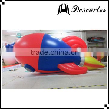 Giant inflatable Rocket vehicle balloons, 6m inflatable helium rocket for parade events