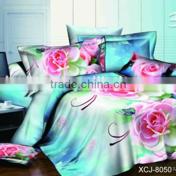 5D reactive print beautiful flower romantic comforter