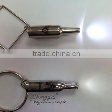 LED light keychain with VODKA shape 2014 newest