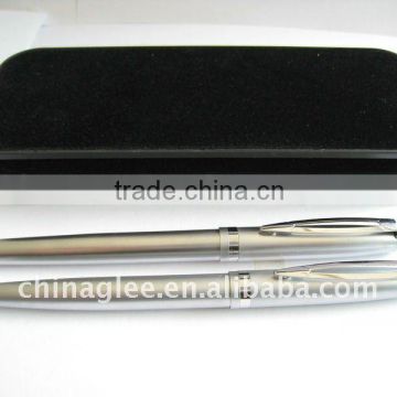 metal ballpoint pen and roller pen set